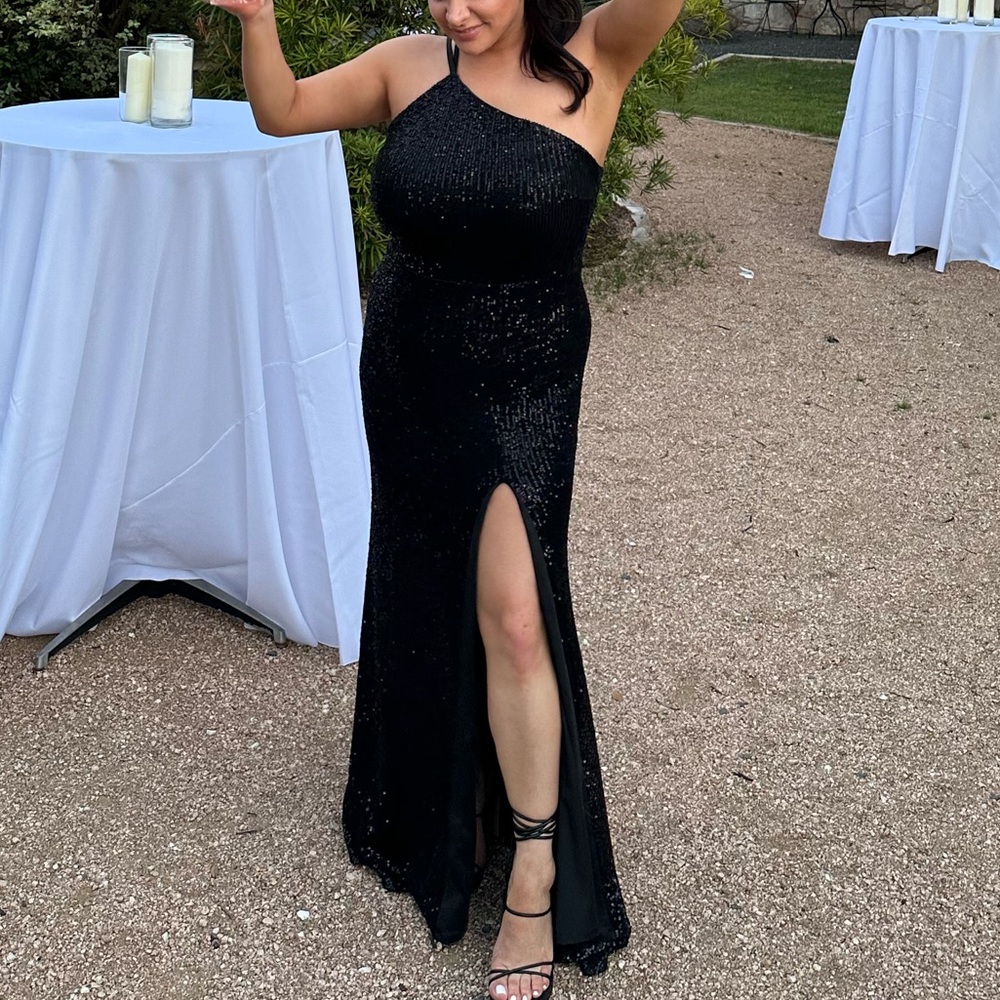 Showpo Black Sequin Dress